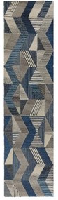 Flair Rugs koberce Behúň Moda Asher Blue - 60x230 cm