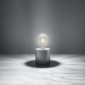 Stolná lampa Salgado, betónové telo svietidla