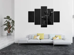 Obraz - Portrét jeleňa (150x105 cm)
