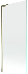 Mexen Next L, 1-krídlová vaňová zástena 80 x 150 cm, 6mm číre sklo, zlatý lesklý profil, 895-080-000-03-00-50
