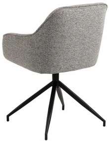 Otočné jídelní křeslo Brooke šedé