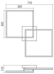 Redo 01-1642 - LED Stmievateľné stropné svietidlo KLEE LED/57W/230V biela