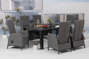 Doppler PRATO PARIS sivé - luxusná záhradná súprava 6+1