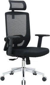 Kancelárska ergonomická stolička Neoseat GRANDINI — sieť / látka, čierna, nosnosť 150 kg