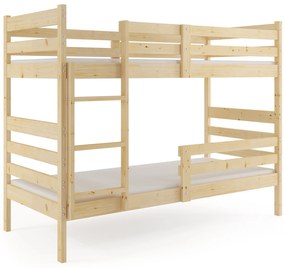 Poschodová posteľ s matracmi ERIK natural 190x90 borovica