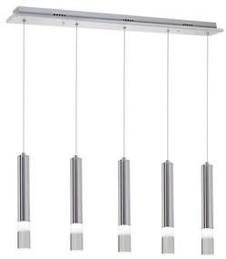 LED Luster na lanku ICE 5xLED/5W/230V