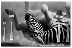 Sablio Prestieranie Válajúca sa zebra: 40x30cm