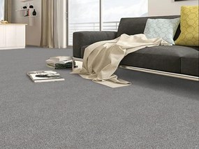 Lano, Koberec metráž Bloom 423, na mieru, šíře 4m,5m, šedá, ab (mriežka), chodba / predsieň