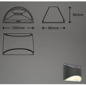 Briloner 3133015 - LED Solárne nástenné svietidlo LED/2W/3,7V IP44 3000K