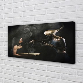 Obraz canvas Žena temná postava 125x50 cm