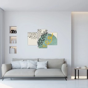 Obraz - Abstraktné listy N⁰1 (90x60 cm)
