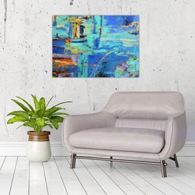 Obraz - Abstraktné olejomaľba (70x50 cm)