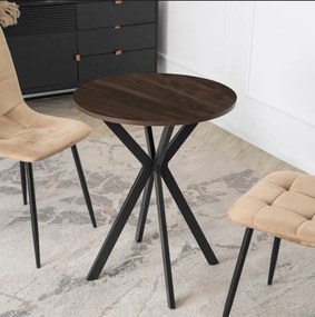 Vintino jedálenský stôl ERION 60 cm Orech / Čierny