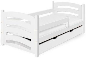 Detská posteľ MELA 80 x 160 cm, biela Rošt: Bez roštu, Matrac: Matrac EASYSOFT 8 cm