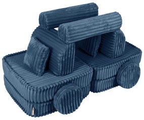 MeowBaby® Churros detská pohovka Plus, Midnight Blue