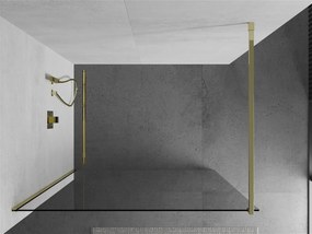 Mexen Kioto sprchová zástena WALK-IN 8mm, 110x200 cm, sklo číre / zlatý profil, 800-110-101-50-00