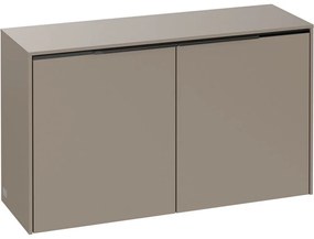 VILLEROY &amp; BOCH Subway 3.0 závesná bočná skrinka nízka, 2 dvierka, 805 x 256 x 423 mm, Taupe, C60002VM