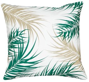 SCANquilt Dekoračný návlek NORD palmové listy zelená 45x45 cm