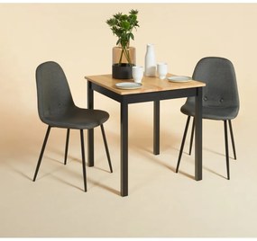 Súprava 2 tmavosivých jedálenských stoličiek Bonami Essentials Lissy