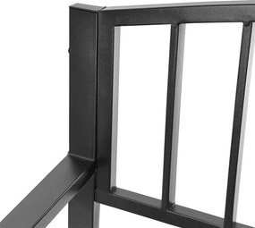 Záhradná hliníková lavička s operadlom 125 x 53 x 82 cm čierna