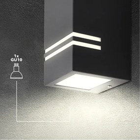 Vonkajšie nástenné svietidlo QUAZAR 1xGU10/11W/230V IP44