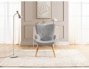 Sivé menčestrové kreslo Niko – Ropez