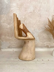 BALI BALI Stolička Ruka z dreva Suar Ručne vyrezávané kreslo Ruka z Bali Stolička RUKA