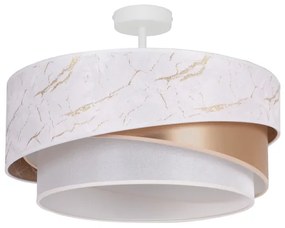 Duolla - Prisadený luster KOBO 1xE27/15W/230V pr. 45 cm biela/zlatá