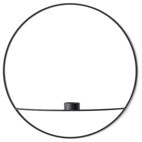 Audo (Menu) Nástenný svietnik POV Circle Tealight Candleholder L, black