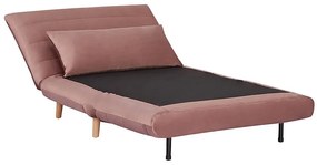 Ružové rozkladacie kreslo SPIKE VELVET