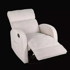 LuxuryForm DESIGN Televízne kreslo BRUNO otočné s polohovaním - béžové