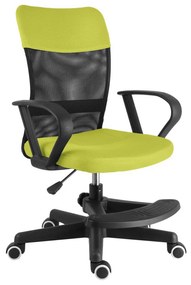 Detská stolička Neoseat MONKEY s podnožou — látka, čierna / svetlo zelená