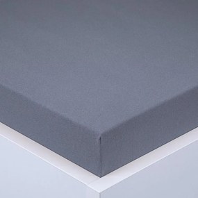 Napínacia plachta na posteľ jersey EXCLUSIVE antracit 160 x 200 cm