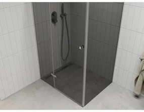 Mexen Roma, sprchovací kút 70 (dvere) x 80 (stena) cm, 6mm šedé sklo, chrómový profil, 854-070-080-01-40