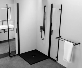 Polysan Polysan, ZOOM BLACK štvorcová sprchová zástena 800x800mm, rohový vstup, ZL4815BL-02