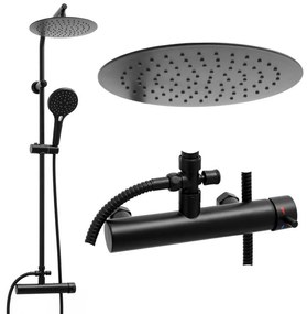 Sprchová súprava JORGEN - čierna - hlavica 25x25 cm