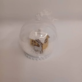 DECOLED Svetelná guľa, 10 cm d.p.m., teplá biela