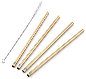 Kovové slamky, 4 ks