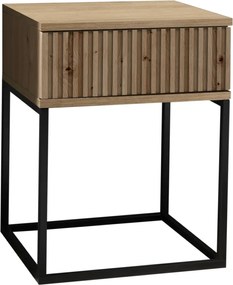 Nočný stolík s 1 zásuvkou Marle, dub artisan