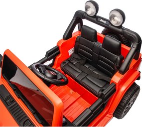 LEAN CARS Elektrické autíčko Jeep Rubicon 4x4 DK-JWR556 4x200W 24V oranžové