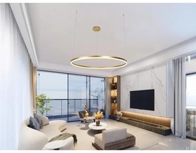 LED Stmievateľný luster na lanku LED/55W/230V 3000-6500K + diaľkové ovládanie