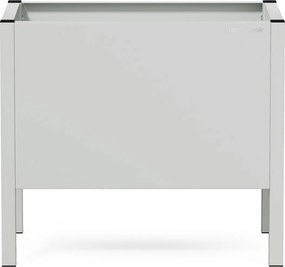 Malý sivý kovový obal na kvetináč: DAISY 400 x 350 x 250 mm