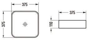 Mexen Vena, umývadlo na dosku 37 x 37 cm, biela, 22193700