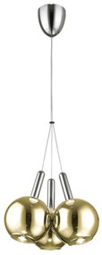 Klausen 142000 - LED Luster na lanku BALLS 3xLED/5W230V zlatá/matný chróm