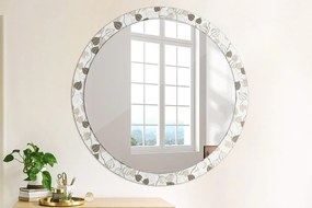 Okrúhle ozdobné zrkadlo Abstraktný kvetinový fi 100 cm