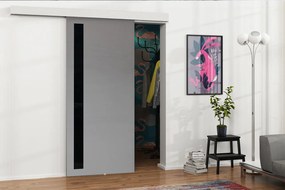 Posuvné dvere Mereno V 100, Farba:: Biela / Grafit + čierny lacobel