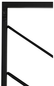 Čierny nástenný kovový regál na víno počet fliaš 8 36x160x6 cm Malbeo – Light &amp; Living