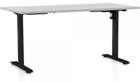Výškovo nastaviteľný stôl OfficeTech A 160 x 80 cm, čierna podnož