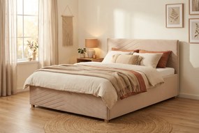 Postel VEGA 180x200 cm Béžová S matracom