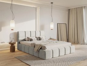 Manželská posteľ 140 cm Cirsten 140B (s roštom) (svetlá sivá). Vlastná spoľahlivá doprava až k Vám domov. 1099531